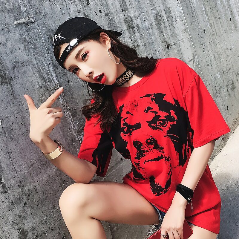 [外贸]纪梵希givenchy狗头印花t恤